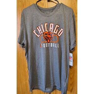 NFL Team Apparel Chicago Bears T Shirt Mens Size XL Gray Short Sleeve New W/Tags